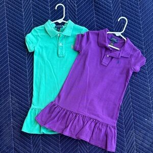 Ralph Lauren Kids' Polo Dress Set - Teal & Purple